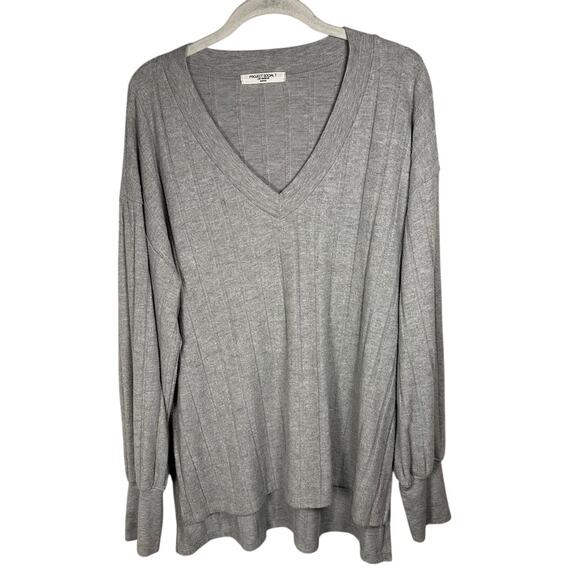 Project Social T Gray Long Sleeve Top Women's Medium - Picture 10 of 11